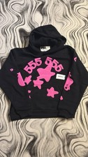 Black/pink spider hoodie, Size L