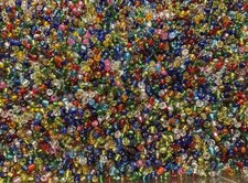14oz Container of Silver Lined Multicolor 4mm Glass Seed Beads for DIY Jewelry