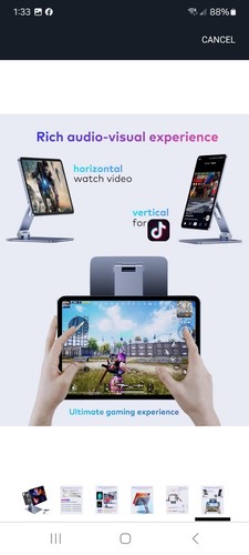 Llano Magnetic Stand For Ipad Pro 12.9" & 13" Tablet 360 Rotate Air 13" M2 - Afbeelding 6 van 7