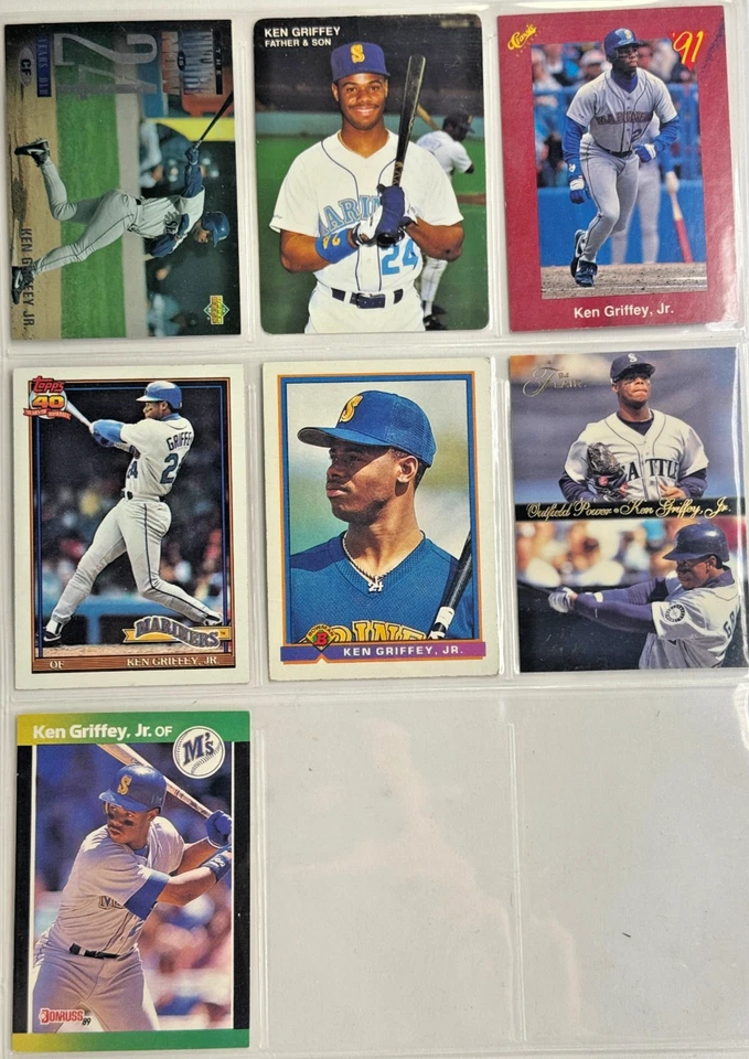 Ken Griffey Jr David Justice Frank Thomas Rickey Henderson Novato Años 90 Béisbol Foto 2 de 4