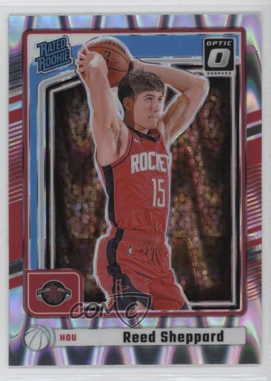 2024-25 Donruss Optic Rated Rookies Preview Seismic Prizm Reed Sheppard RC 4i2