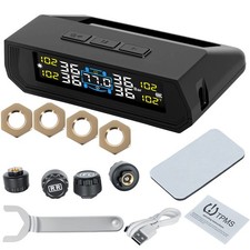 1x Universal Solar Tpms 4 Sensor Kit Fits Car Suv Truck Rv - Easy Install 1x Universal Solar Tpms 4 Sensor Kit Fits Car Suv Truck Rv - Easy Install