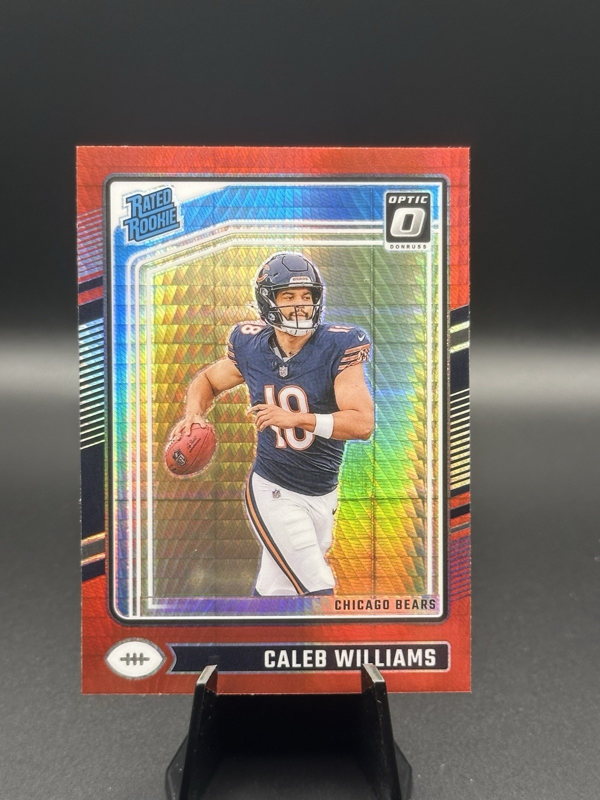 2024 Caleb Williams Optic Rated Rookie Red Hyper RC #201