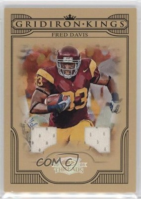 2008 Donruss Threads College Gridiron Kings Materials Fred Davis Rookie RC 0jd0