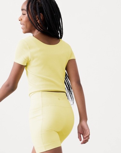 Athleta Right moves stash 4 inch bike short- xl/14- yellow- nwt - Picture 2 of 5