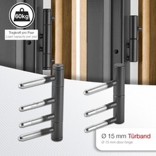 Türband Renovierband Einbohrband OLAV Ø 15 mm Stahl 2tlg / 3tlg schwarz SOTECH