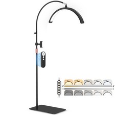 Half Moon Light for Lash Tech, 2500LM Flexible Lash Lamp with Phone Holder fo...