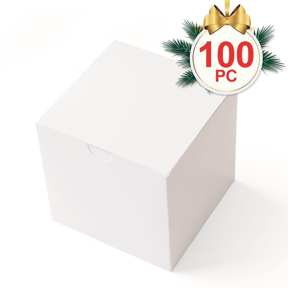 MESHA 3x3x3'' 100PC Cardboard Gift Boxes with Lids, Small for Bridesmaid Groo...