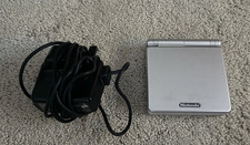 Nintendo Game Boy Advance SP Silver AGS-001 Rechargeable w/ Charger