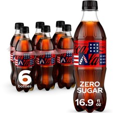 Sugar Soda, 16.9 fl oz Bottles, 6 Pack - Classic Soda Soft Drinks with Zero S...