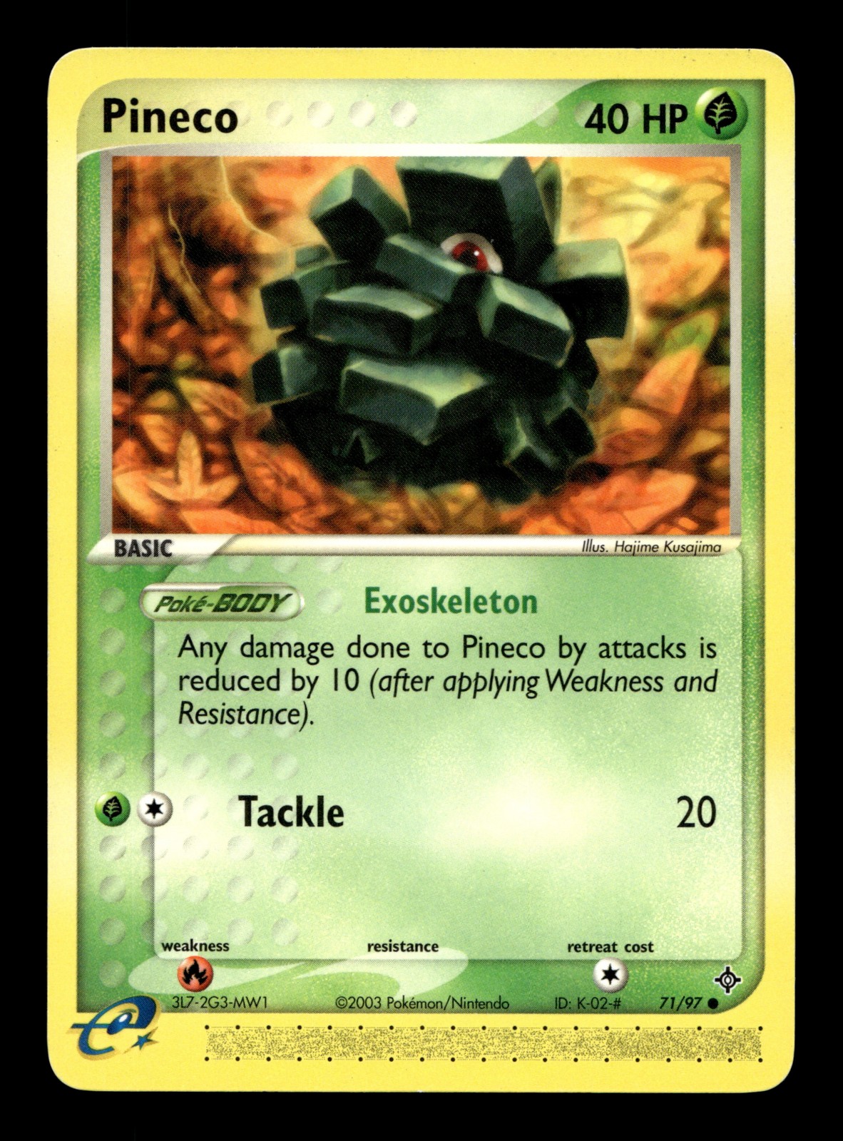Pineco 71/97 Dragon Common Pokemon TCG
