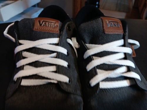 VANS LOW PRO CANVAS BLACK & GRAY SKATE BOARDING SHOES SZ 12 Great Condition - Picture 4 of 13