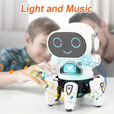 Kids Dance Robots Music LED 6 Claws Octopus Robot Birthday Gift Toys For Childre