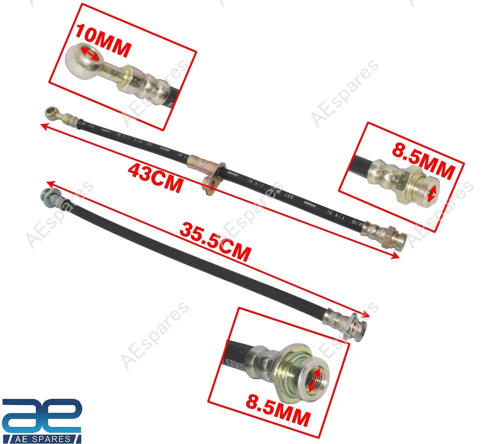 Juego de tubos de freno delanteros y traseros perforados para Suzuki SX4 SX4 Crossover NUEVO Foto 2 de 4