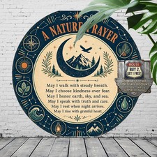 Local Shop Circular Aluminum Tin Sign Retro Business Wall Decor 8x8