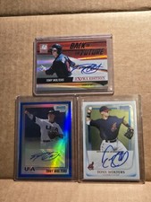 TONY WOLTERS 2010 2011 Bowman Chrome RC Auto Blue Refractor /99 Rockies (22)