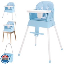 4 in 1 Portable Baby Highchair Convertible High Chair for 6-36 Months Babies