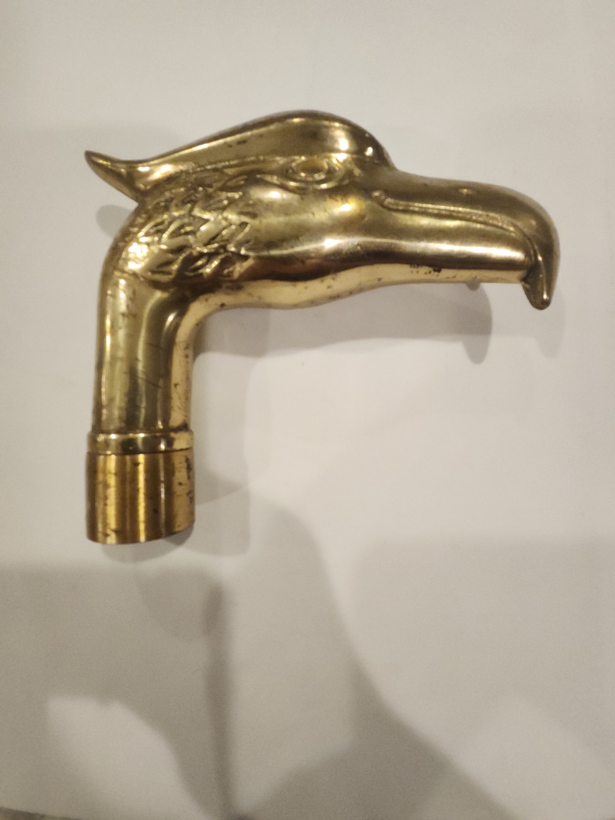Antique Solid Brass Eagle Head Cane Walking Stick… - image 2