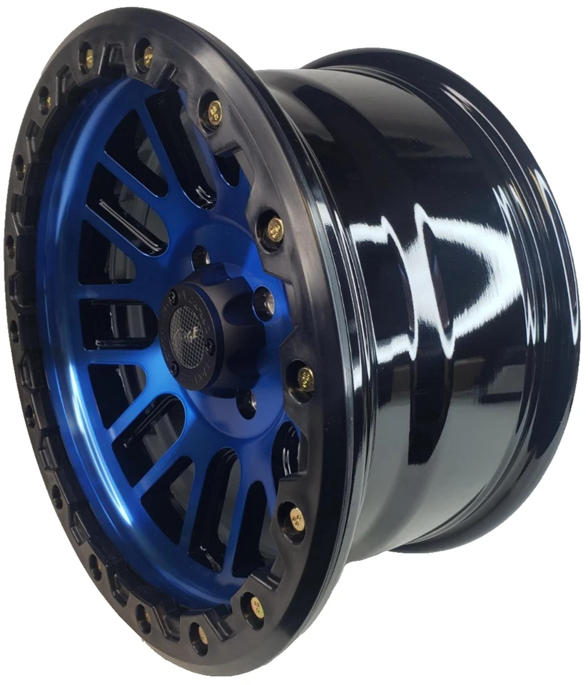 RUEDA LLANTA ATV algunos KYMCO MXU XUV 350i 375i 450i 500i 700i 15x7 4/110 4+3 IRS BLU Foto 4 de 4