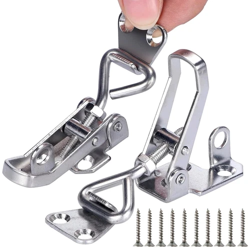 2PCS Toggle Latch Clamp Stainless Steel Cabinet Hinge Lockable Clamp,Boat anti R - Picture 1 of 9
