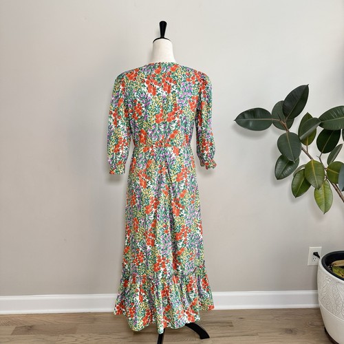 Banjanan Bazaar Maxi Dress S Cottage Garden Tuckernuck Floral 3/4 Sleeve - Picture 4 of 9