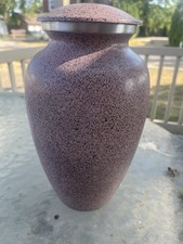 Pink and black Cremation Urn for Human Ashes - Adult Memorial Funeral Urn
