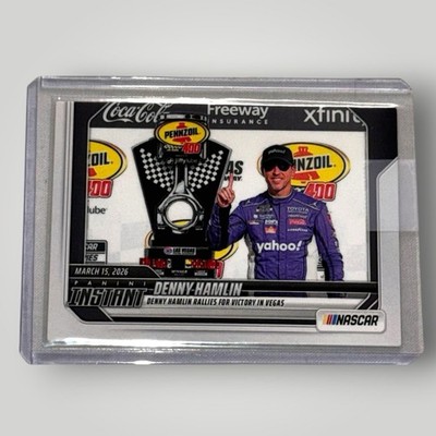 Denny Hamlin YAHOO LAS VEGAS VICTORY 2026 Panini Instant #15 NASCAR card 1 of 63