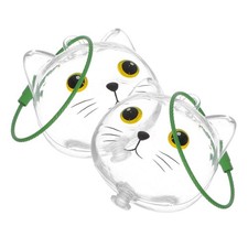 2 Pcs Pet Hair Storage Box Transparent Cat Hair Keepsake Keychain Keyring