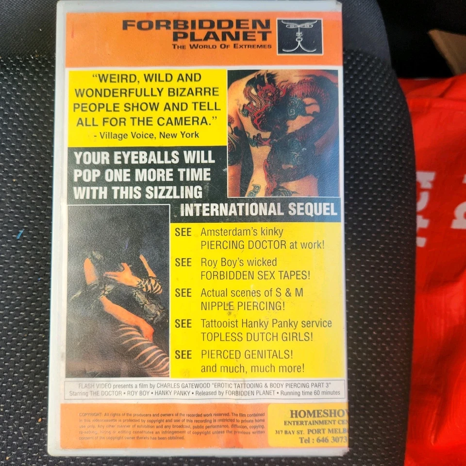 Erotic Tattooing And Body Piercing Vintage Tattoo VHS Charles Gatewood Rare - Image 2 of 4