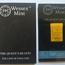 Wessex Mint Queen’s Beasts Lion of England 1/1000 oz 999 Gold Bar