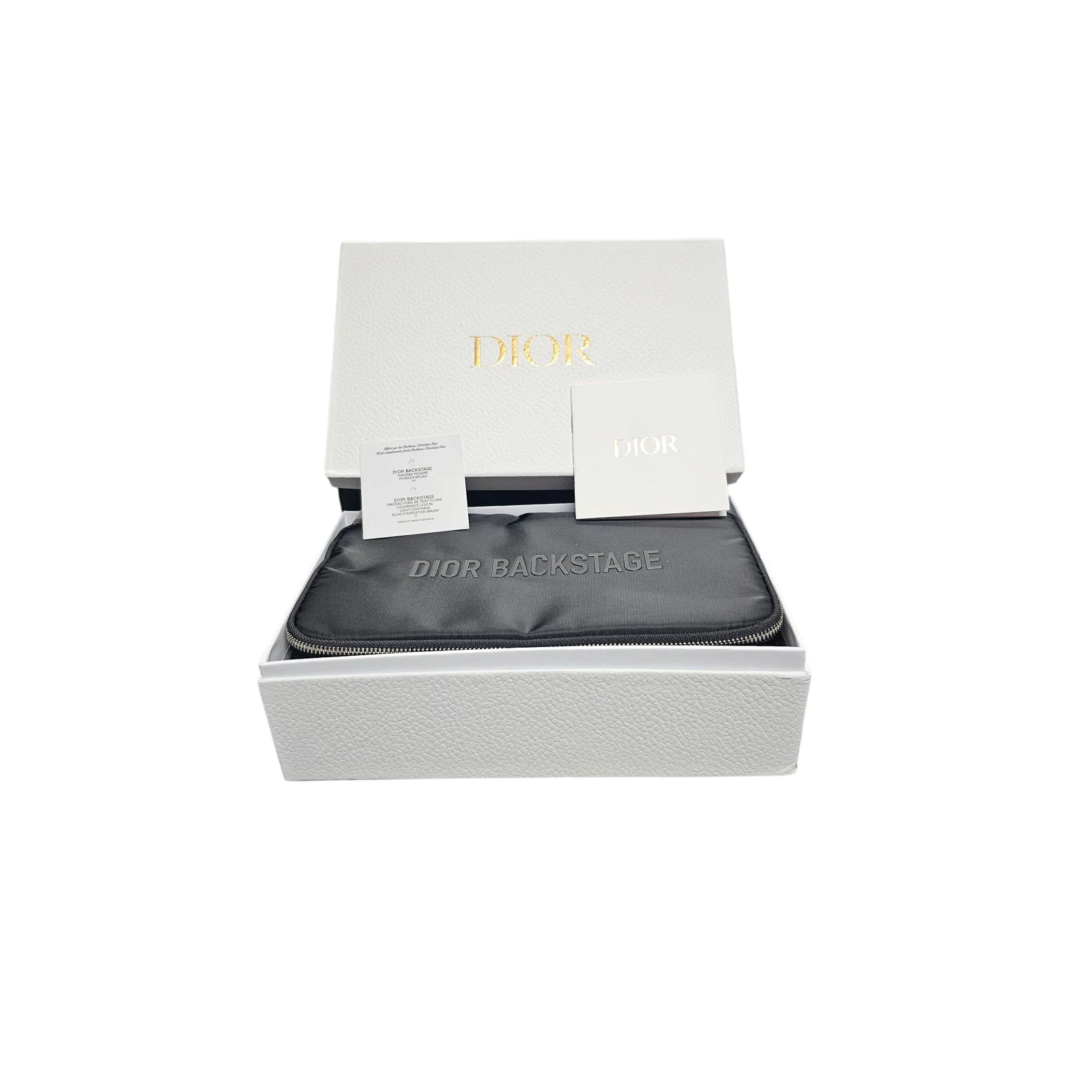 Ensemble de pinceaux de maquillage cadeau VIP Backstage DIOR dans étui de vanité de voyage exclusif