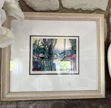 Eileen Seitz 1991 Treehouse Breezes SIGNED PRINT Framed 