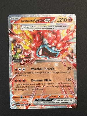 Hearthflame Mask Ogrepon ex TWM 040/167 Twilight Masquerade Pokemon Card ENG NM