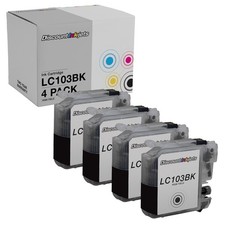 4 LC103BK for Brother LC103 XL BLACK HY Ink Cartridge MFC-J870 MFC-J875 MFC-J450