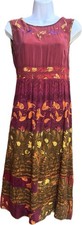 Vintage Carole Little Maxi Dress long dress embroidered cottagecore boho Sz 6