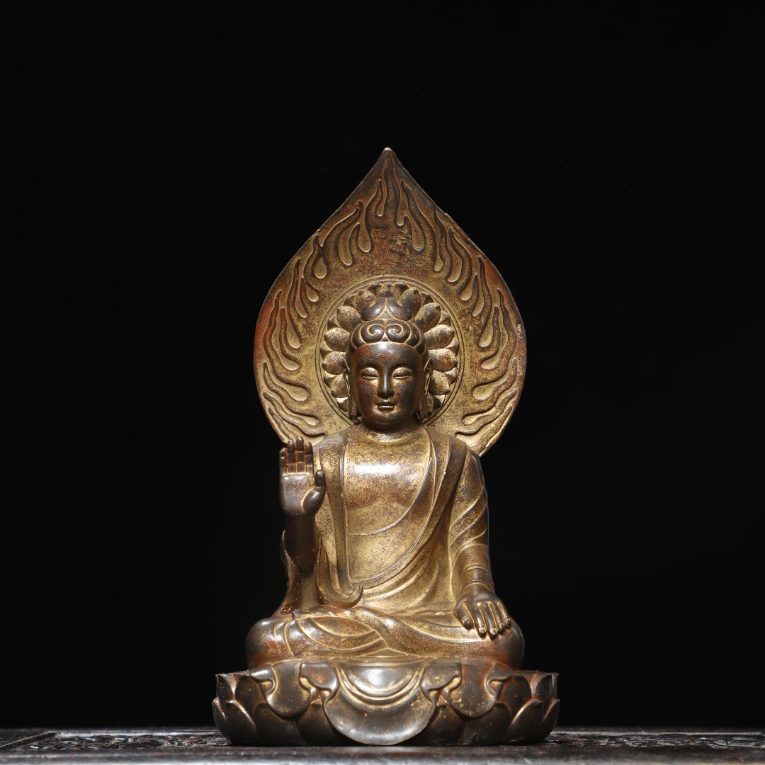 Bronze clay gold Buddha statue of the Great Sun Buddha