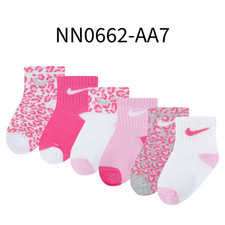 Nike Baby Toddler Kids Lightweight Ankle Socks 6-Pack Multicolor New with Tag