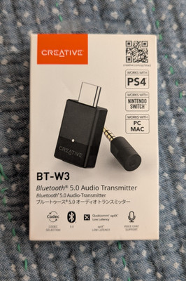 Creative BT-W3 Bluetooth 5.0 Audio Transmitter for PS4, Nintendo Switch, PC MAC