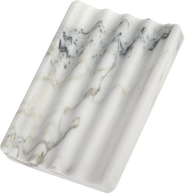 African Natural Marble Soap Dish for Shower, Stone Soap Tray for Bathroom, Bar