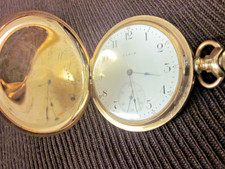 ELGIN NATIONAL 15 JEWEL GOLD FILLED HUNTER  16S POCKET WATCH ACCURATE TIME