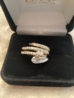 Womens~925 Moissanite Gold Over Sterling Nail Ring~Sz 8 New — photo 2