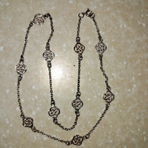 Vintage Past Times Silber Keltischer Knoten Halskette