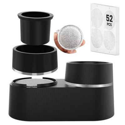Reusable Coffee Capsule Refill Kit for Nespresso Vertuo Pods with 52 Pcs Alum...