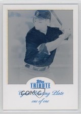 2012 Topps Tribute Printing Plate Cyan Framed 1/1 Jacoby Ellsbury #89 b4d