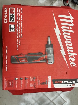 Milwaukee M12 12-Volt Cordless PEX Expansion Tool w Expansion Heads Case 2474-22