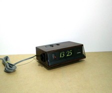 Vintage Rare Copel LP-245 Wood Grain Alarm Clock Space-Age Japan Made 1970