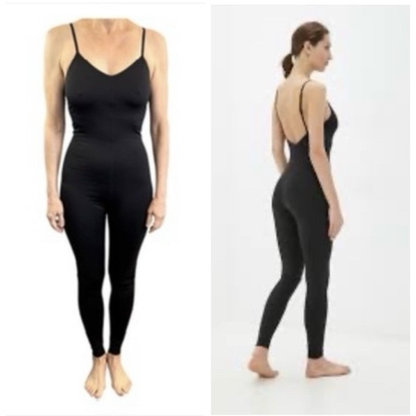Puma X Goop Size XS 6 8 Black Strappy Unitard Yoga Pilates Gym Activewear