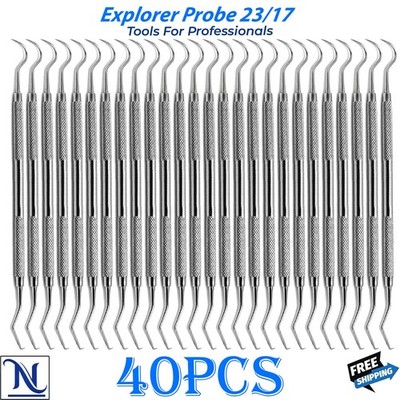 Professional Dentist Explorer Probe 23/17 Stainless Steel Dental Tool