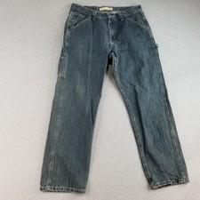 Lee Jeans Mens Sz 33x30 VTG Carpenter Dark Wash 100 Cotton Normcore Durable Nice