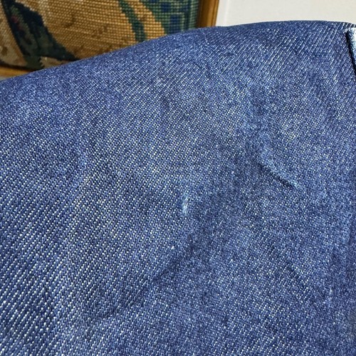 vintage 00s shopping tote bag denim cotton navy blue medium small - Picture 7 of 7